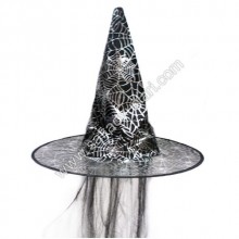 HALLOWEEN SAÇLI CADI ŞAPKASI