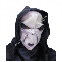 LATEX KAPŞONLU KORKU MASKESİ