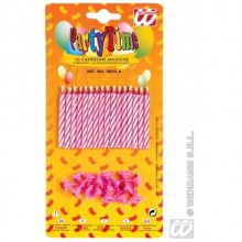 PEMBE DESENLİ SİHİRLİ MUM