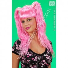 PARTİ PEMBE ÇİFT ÖRGÜLÜ PERUK