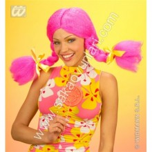 PARTİ PEMBE ÖRGÜLÜ SAÇ PERUK