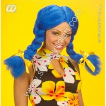 PARTİ MAVİ ÖRGÜLÜ SAÇ PERUK