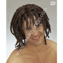 ÖRMELİ ERKEK PERUK(SİYAH-SARI RENK)