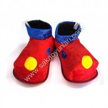 FERMUARLI YETİŞKİN KIRMIZI BEZ PALYACO AYAKKABI