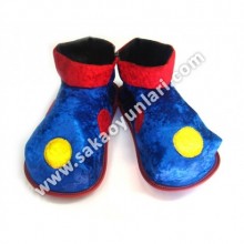 FERMUARLI YETİŞKİN MAVİ BEZ PALYAÇO AYAKKABI