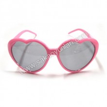 PARTİ PEMBE ÇERÇEVELİ KALP GÖZLÜK