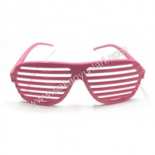 PARTİ KÖŞELİ PEMBE PANJURLU GÖZLÜK