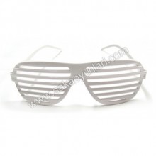 PARTİ KÖŞELİ BEYAZ PANJURLU GÖZLÜK