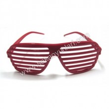 PARTİ KÖŞELİ KIRMIZI RENKLİ PANJURLU GÖZLÜK