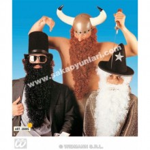 SİYAH UZUN SAKALLI BIYIK ( 1 ADEDİ )