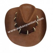 DİŞ DEKORLU ÇOCUK KOVBOY ŞAPKASI