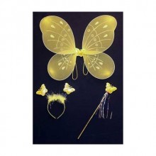 ÇOCUK KELEBEK KANAT SETİ SARI ( 3 PARÇA )