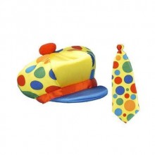 Palyaço Şapka Ve Kravat Set