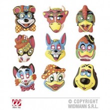 SEVİMLİ HAYVAN PLASTİK MASKELER ( 9 ADET )