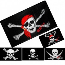 KIRMIZI BANDANALI KORSAN BAYRAK ( 1 ADEDİ )