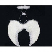 ANA OKULU İÇİN BEYAZ MELEK KANAT ve MELEK HARE 40 X 55 CM. ( 2- 7 YAŞ