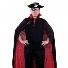 YETİŞKİN KORSAN PELERİN -ŞAPKA-GÖZ BANDI