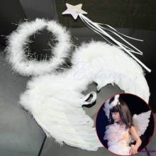 ANA OKULU İÇİN BEYAZ MELEK KANAT (40x55 cm) ASA ve HARE ( 2- 7 YAŞ)