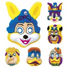 6 LI SEVİMLİ HAYVANLAR MASKESİ