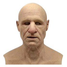 LATEX YAŞLI ADAM BOYUNLU MASKE