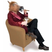 LATEX AT MASKESİ (KAHVERENGİ RENK)