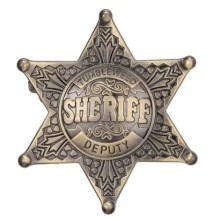 Metal Şerif Rozeti Yaka İçin ( 5 cm )