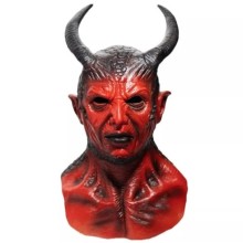 LATEX KIRMIZI ŞEYTAN KORKU MASKESİ