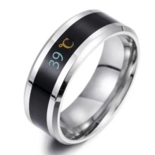 Vücut Isısını Ölçen Titanyum Akıllı Yüzük ( 13 mm )