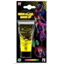 Karanlıkta Parlayan Fosforlu Neonlu Glow Parti Yüz Boyası Vücut Kremi Sarı Renk