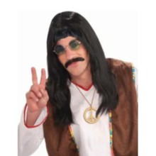 SİYAH UZUN PARTİ PERUK