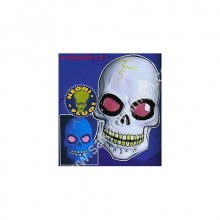 HALLOWEEN PLASTİK FOSFORLU KURU KAFA DEKOR (56X38 CM)