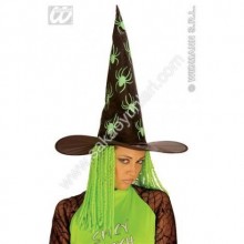 HALLOWEEN PÜSKÜLLÜ CADI ŞAPKASI