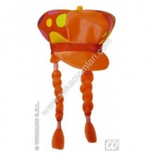 TURUNCU PALYAÇO SAPKASI VE SAÇI