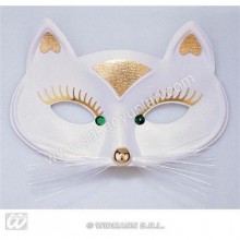 BEYAZ KEDİ GÖZ MASKE