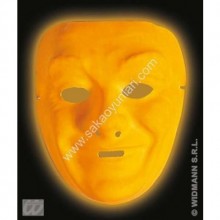 NEON TURUNCU PLASTİK YÜZ MASKE
