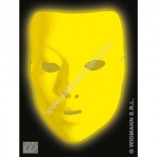 NEON SARI PLASTİK YÜZ MASKE