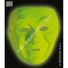 NEON YEŞİL PLASTİK YÜZ MASKE